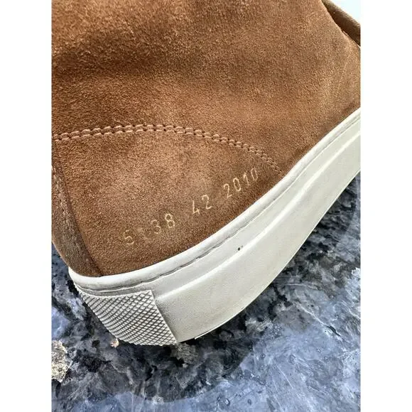 Common Projects 5139 Mens Suede Sneakers Size EU 42 Brown